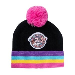 Girls' L.O.L. Surprise! Pom Beanie - Black with Pom Pom NWT